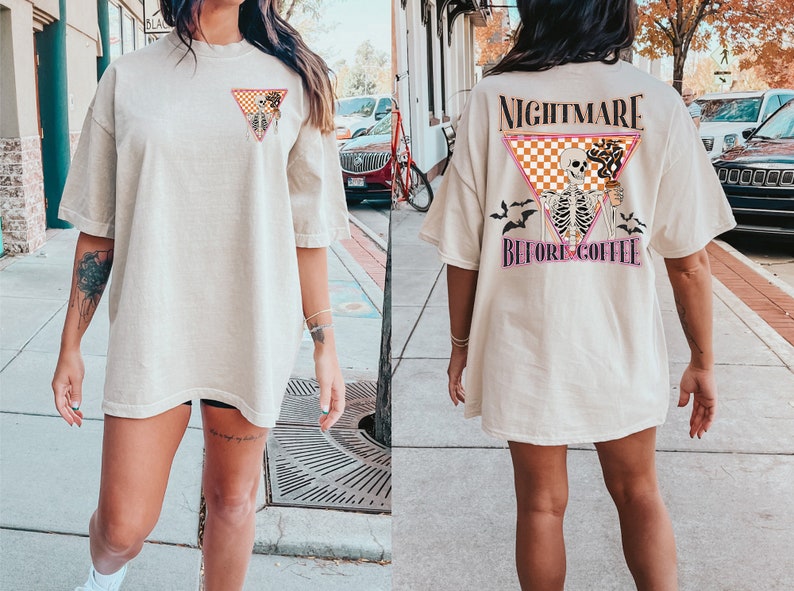 Funny Halloween Coffee Skeleton T-shirt