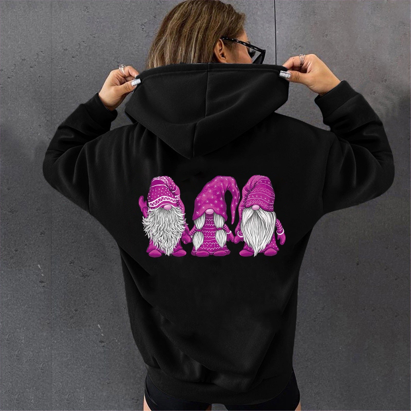 Christmas Cute Print Casual Hoodie