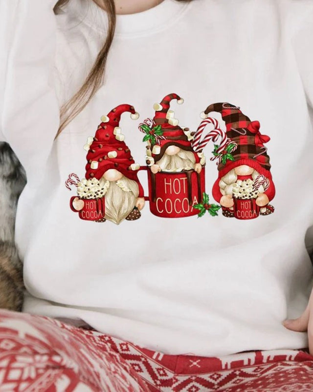 Gnome Sweatshirt Hot Cocoa Gnome Sweater