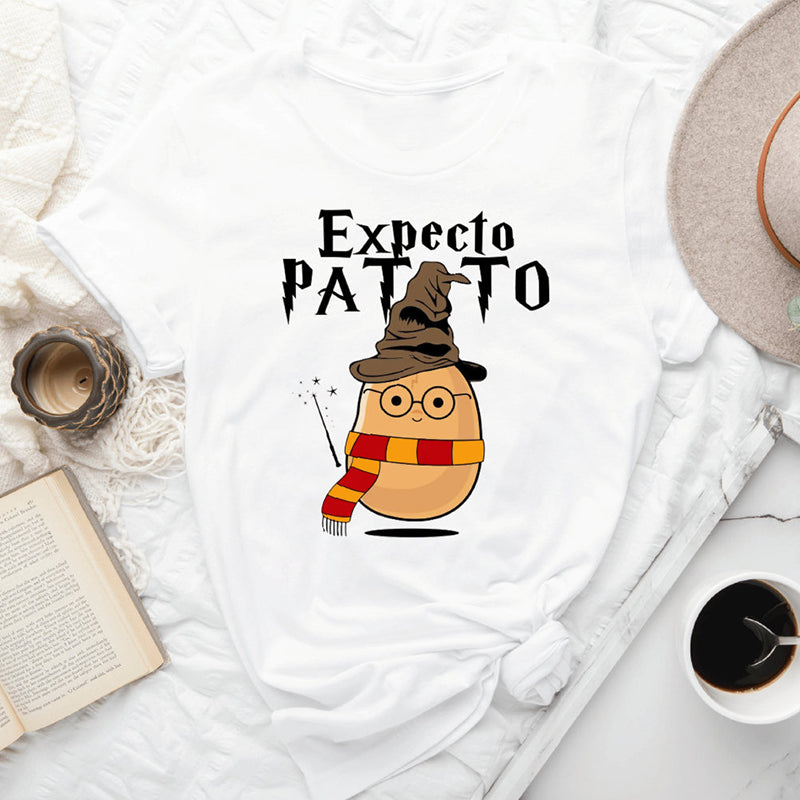 Hogwarts School Cute Print T-shirt