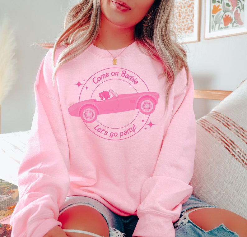 Barbie Pink Car Sweatshirt
