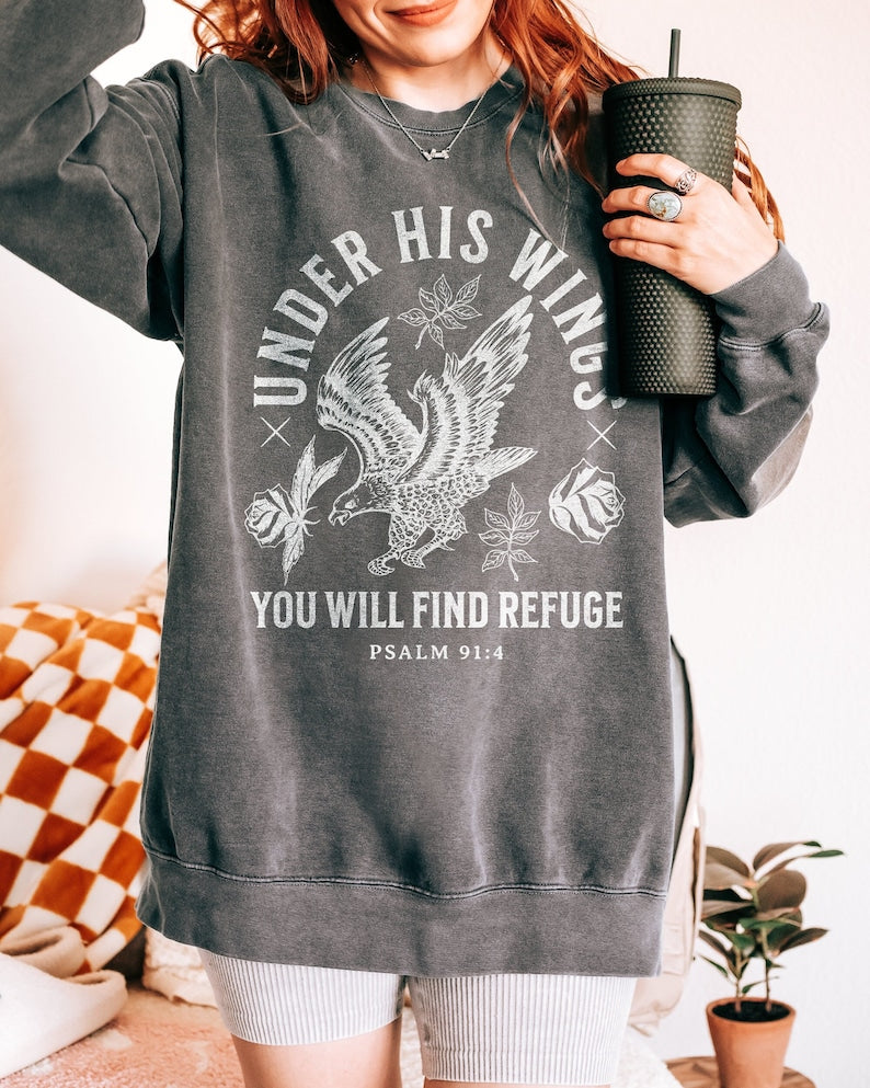 Under His Wings Faith Sweatshirt