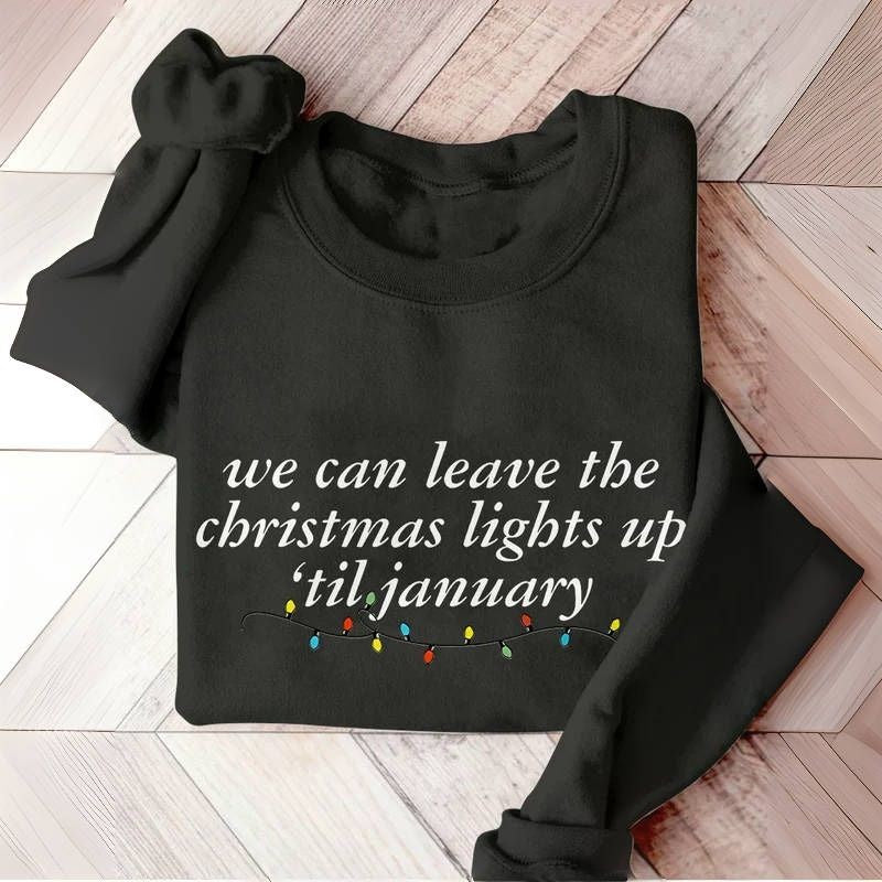 Christmas Letter Print Casual Sweatshirt